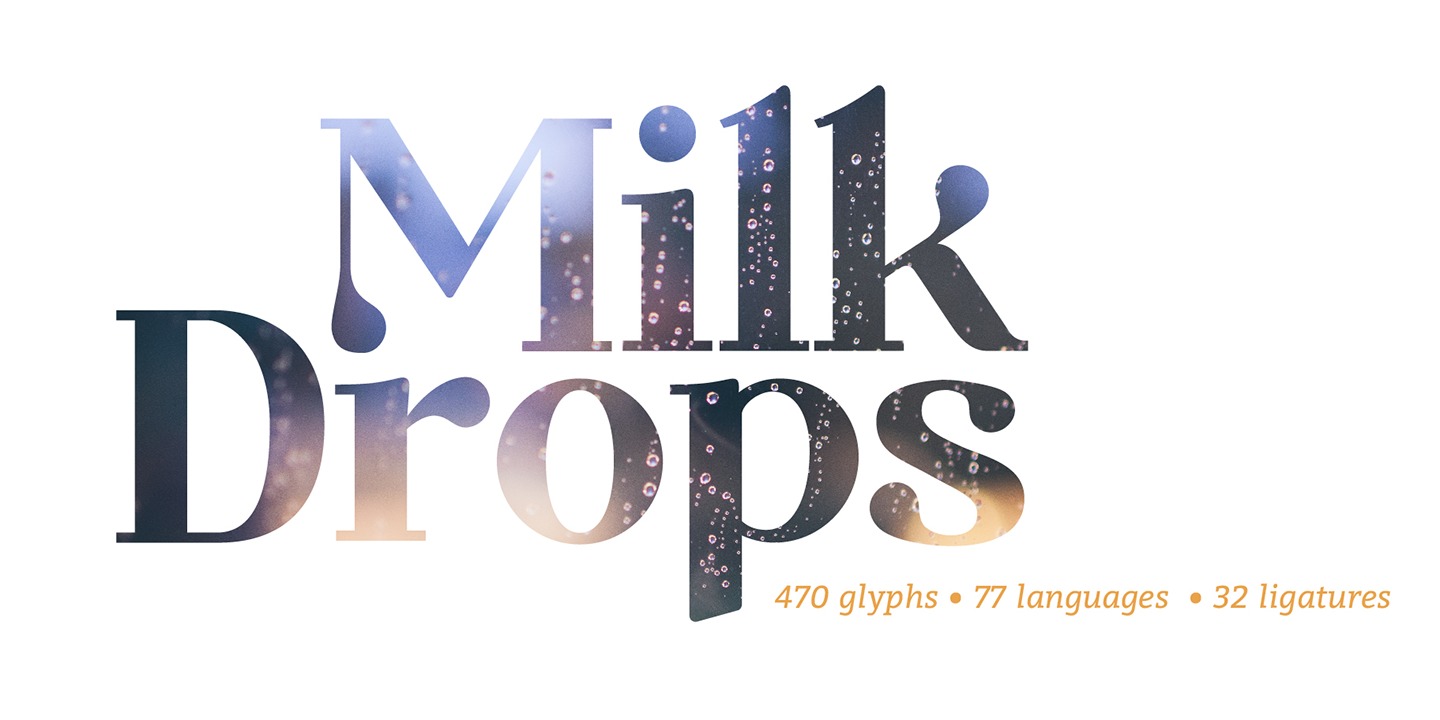 Font Milk Drops
